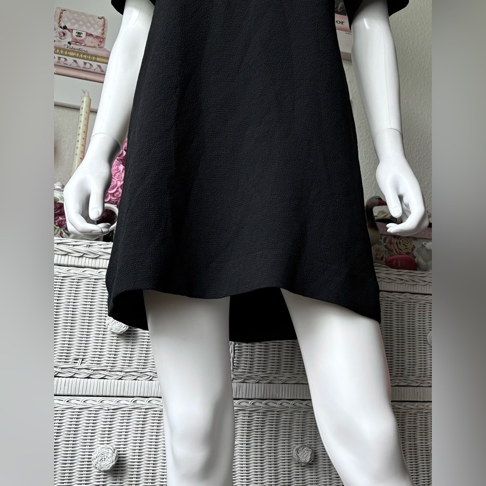 Sandro Lace Bibbed Modest Conservative dress in Black & Cream colors Size Small - Picture 6 of 11